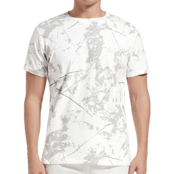 Men White Hipster Hip Hop Short Sleeve Print T Shirt Casual Summer Top - Picture 2 of 9